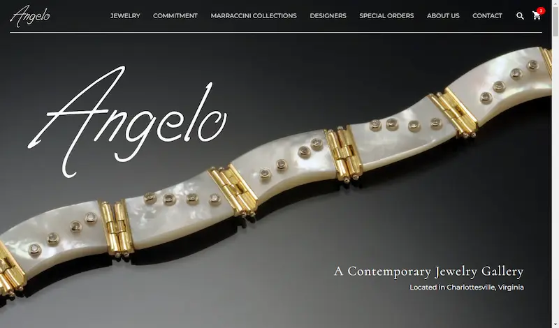 screenshot of angelo jewelry